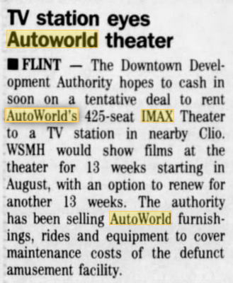 Autoworld IMAX Theatre - 1992 Article On Tv Station Rental